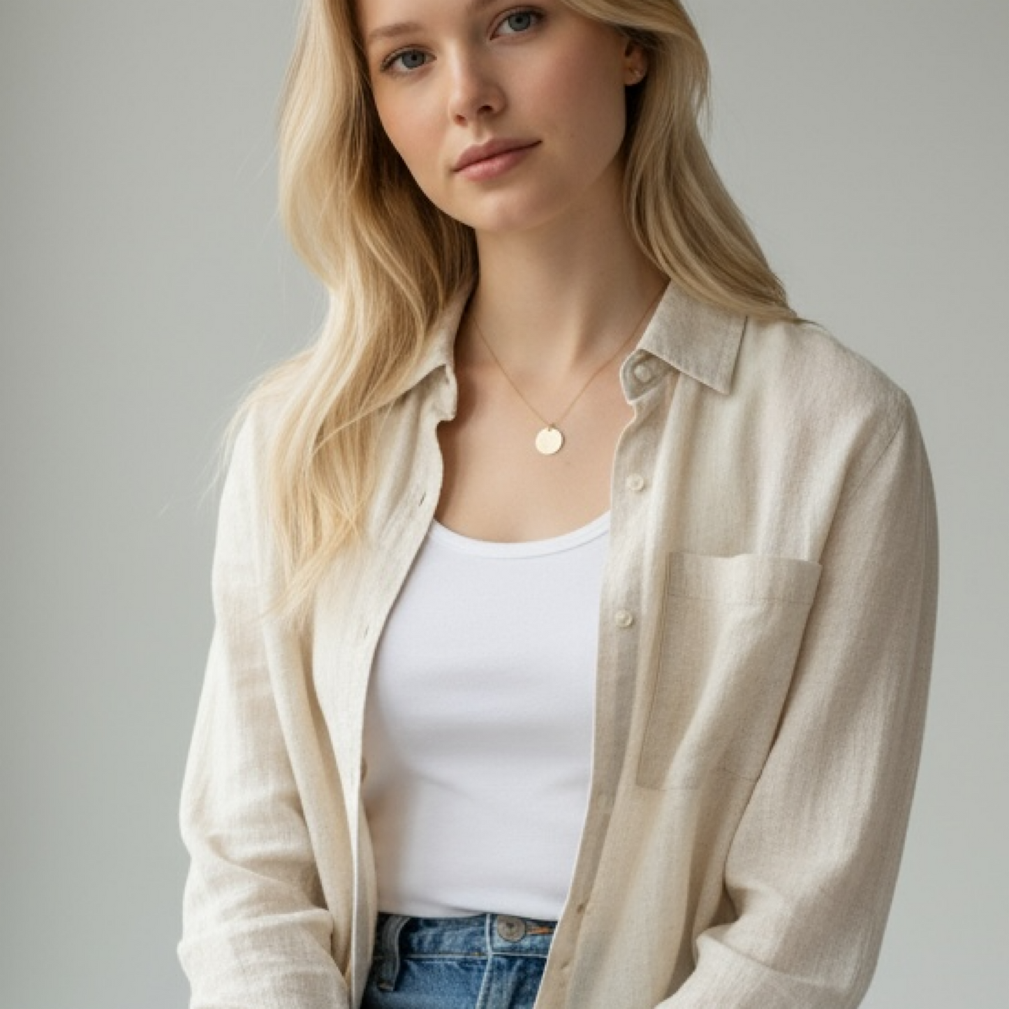 Gold initial necklace