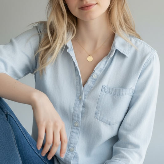 Gold initial necklace