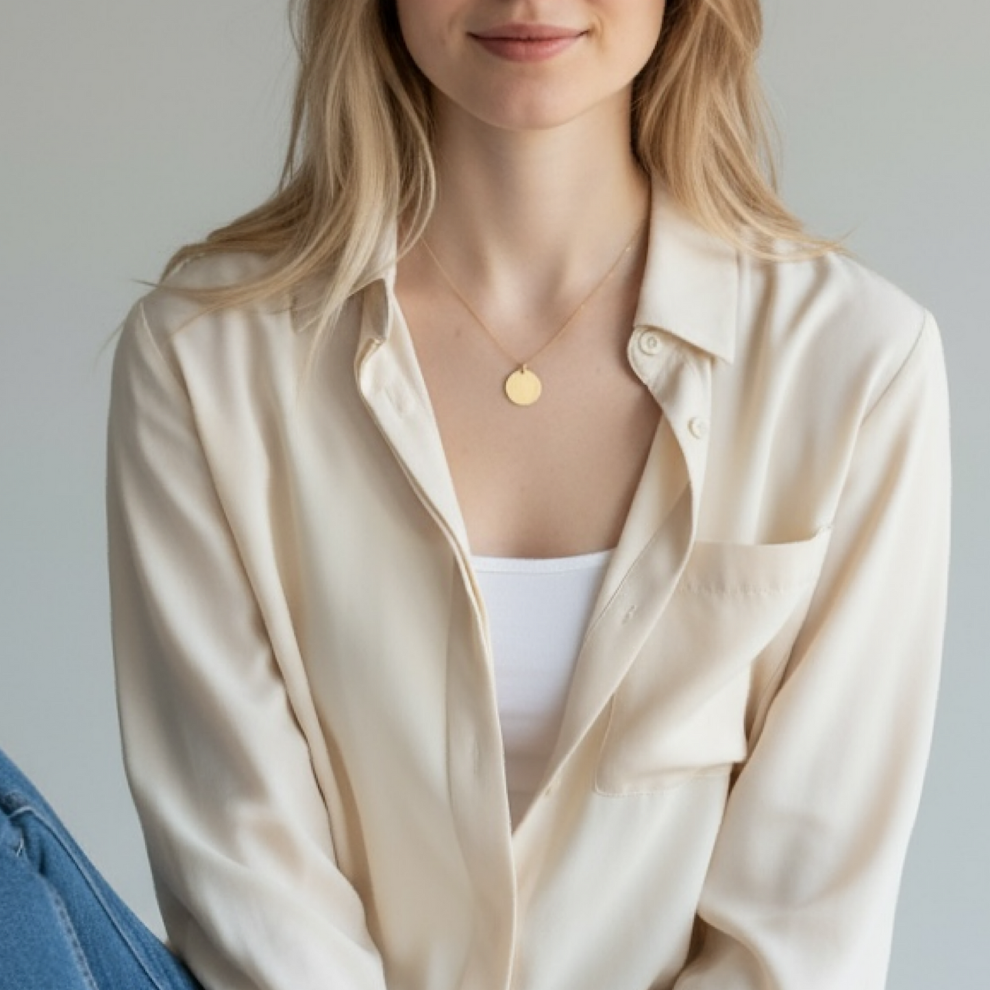 Gold initial necklace