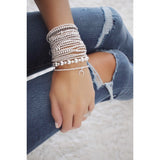 Silver bead bracelet