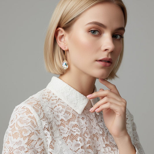 Gold Crystal earrings