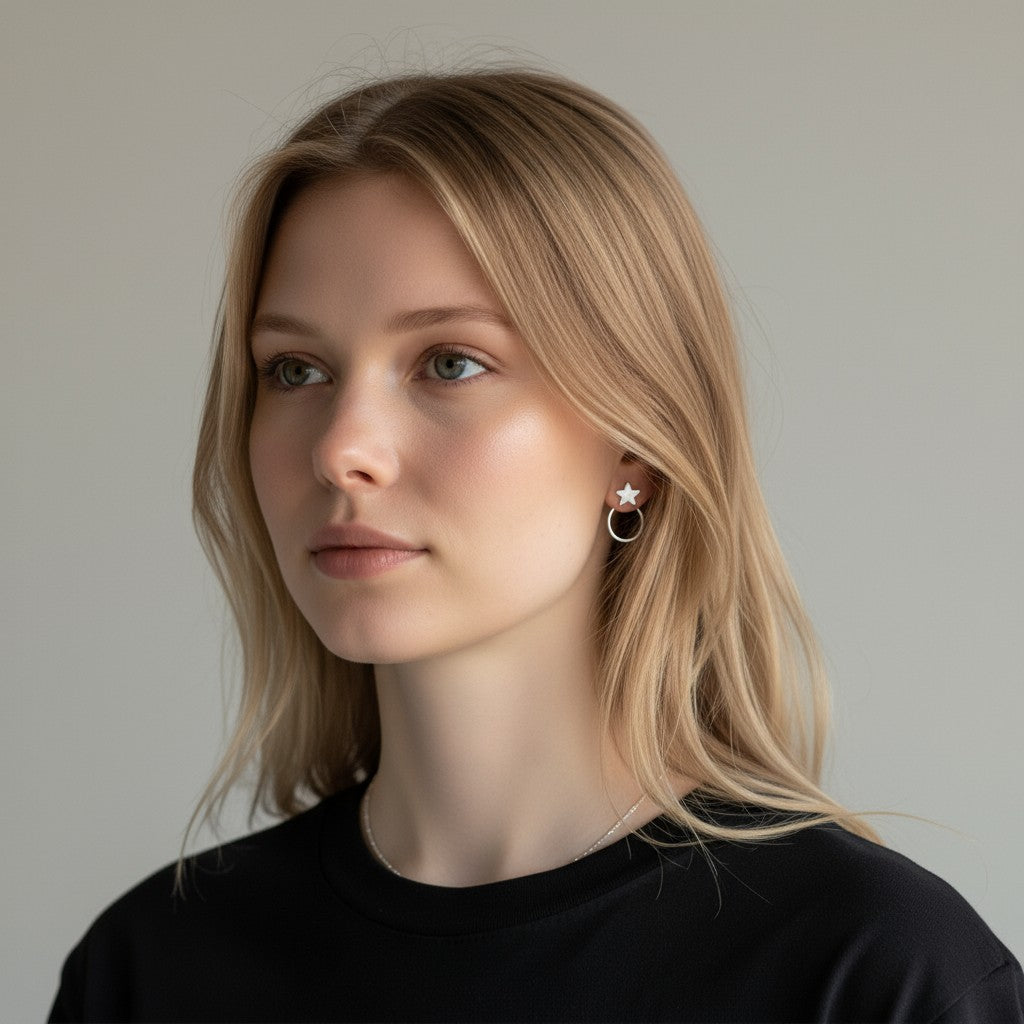 Silver Star Ear Jacket