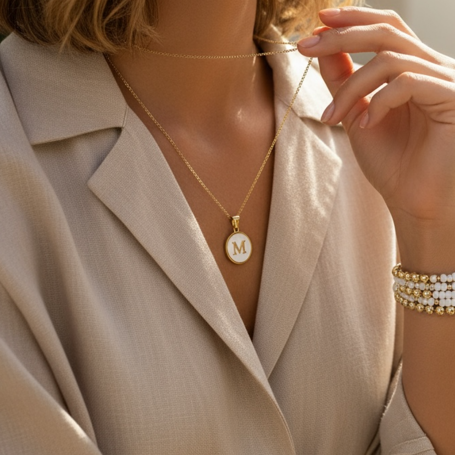 Gold Initial Necklace