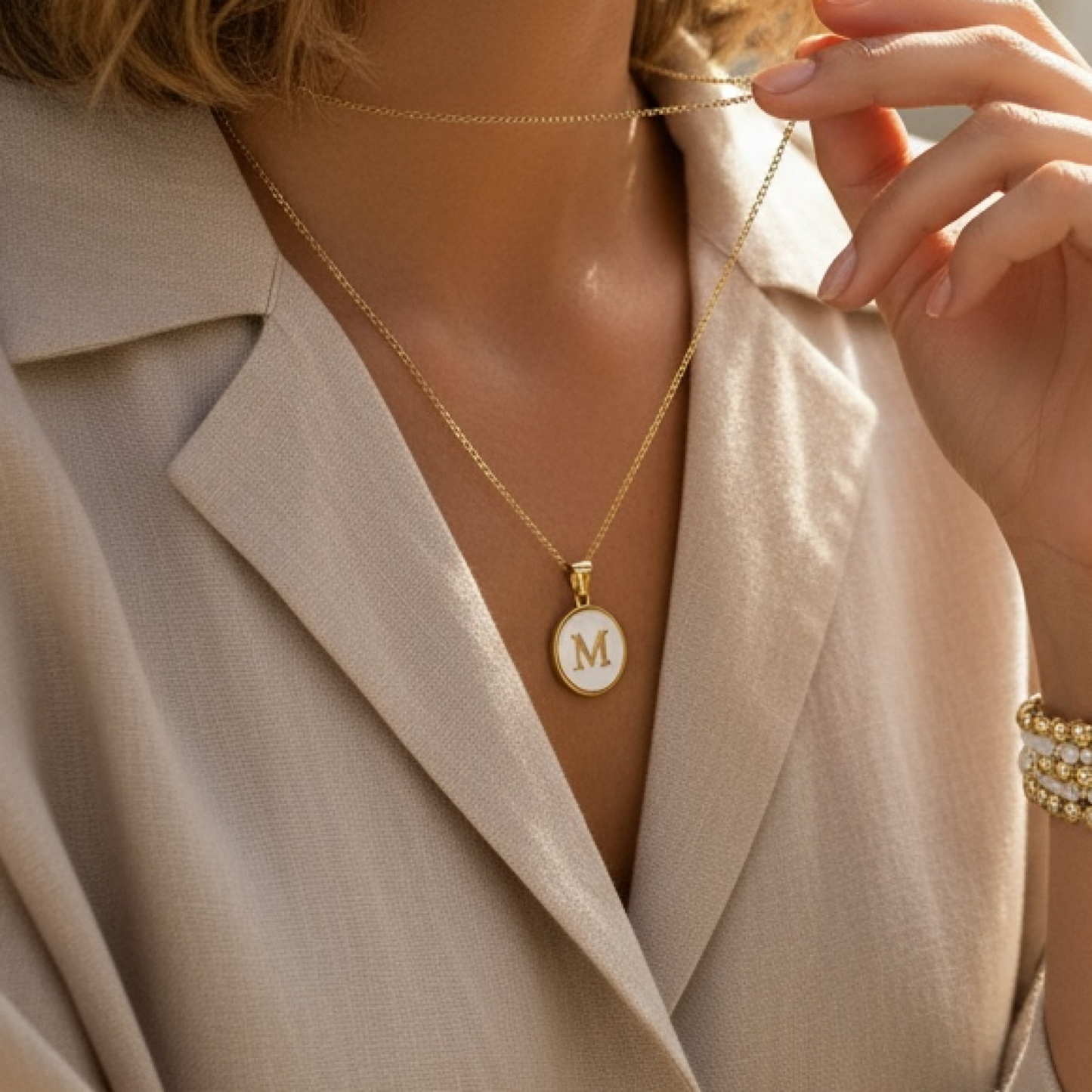 Gold Initial Necklace