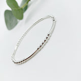 Silver bead bracelet