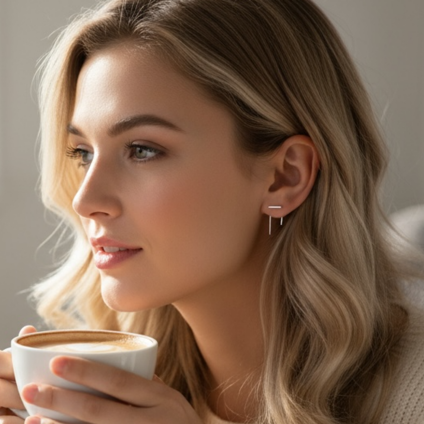 Silver Ear jacket Earrings