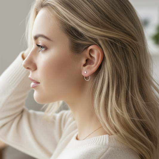 Silver Crystal Ear Jacket