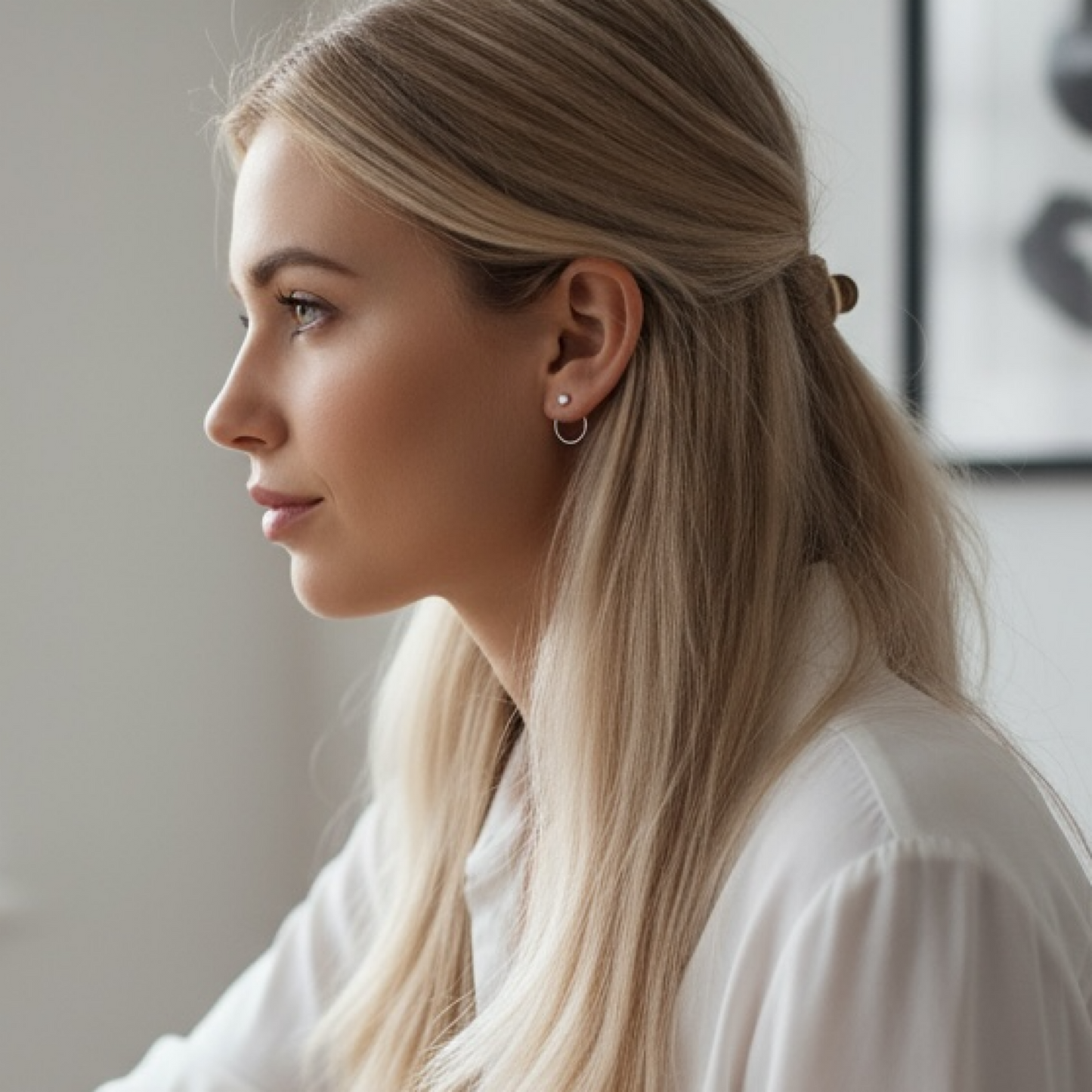 Silver Crystal Ear Jacket