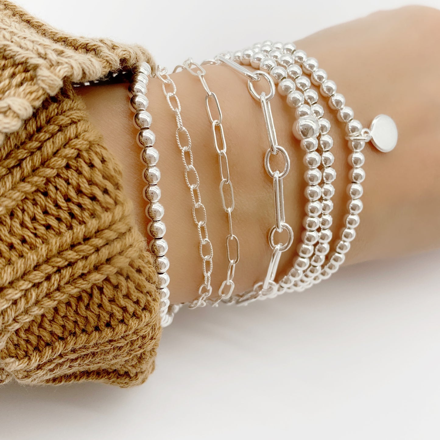 Silver bead Bracelet