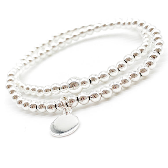 Silver bead Bracelet