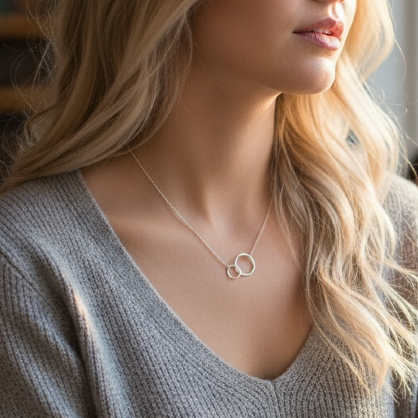 Silver choker Necklace