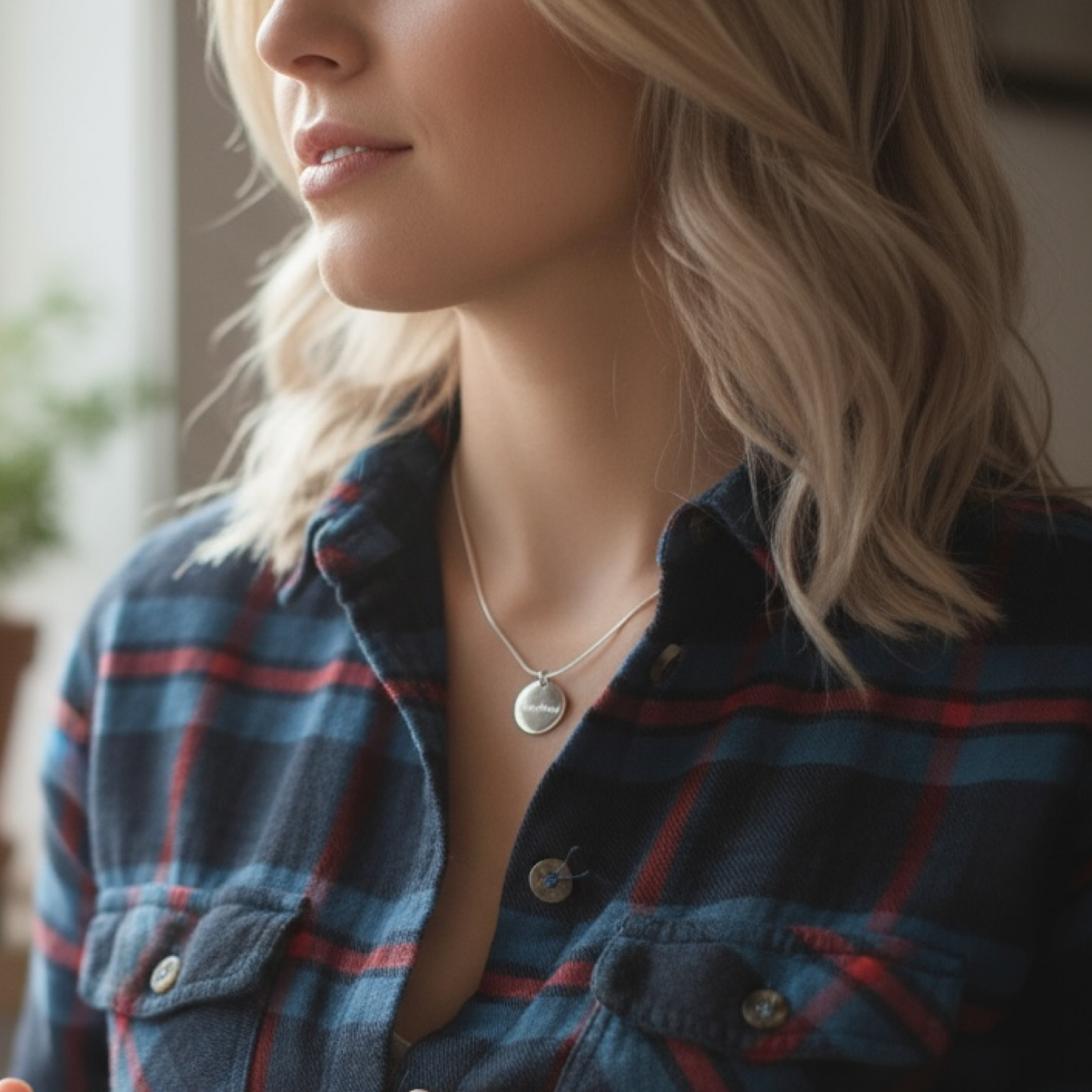 Silver name necklace