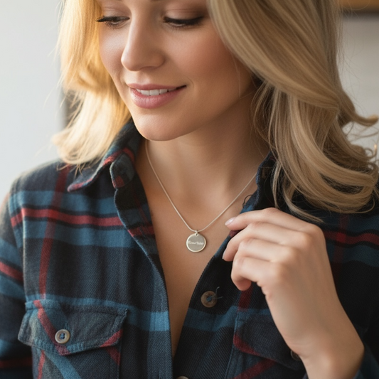 Silver name necklace