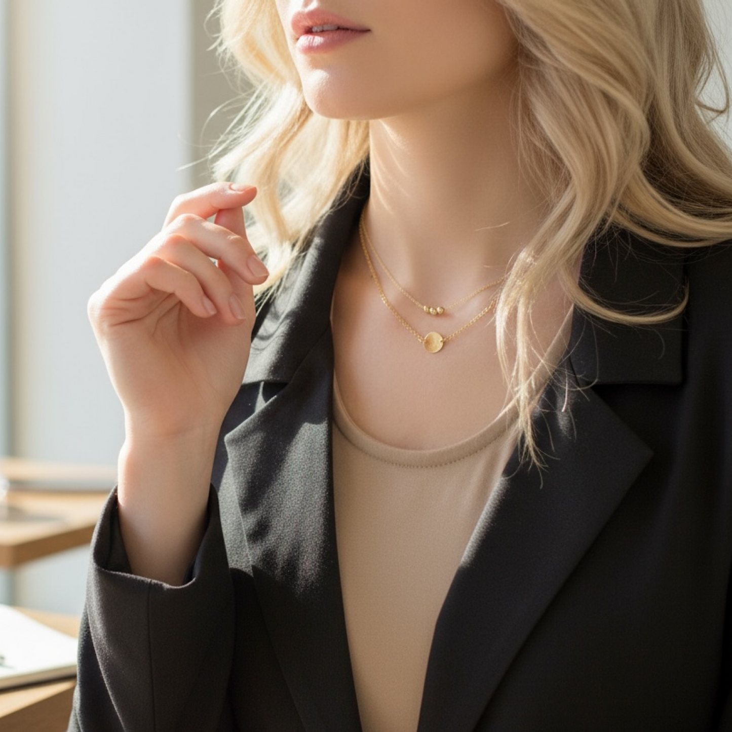 14k Gold Filled initial charm necklace