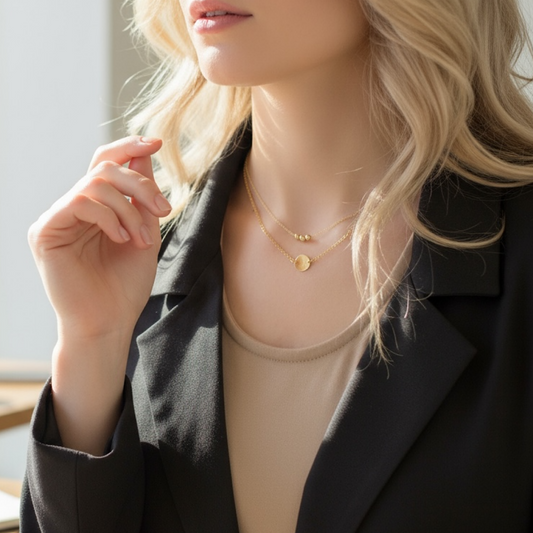 14k Gold Filled initial charm necklace