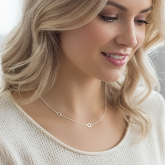 Silver choker Necklace