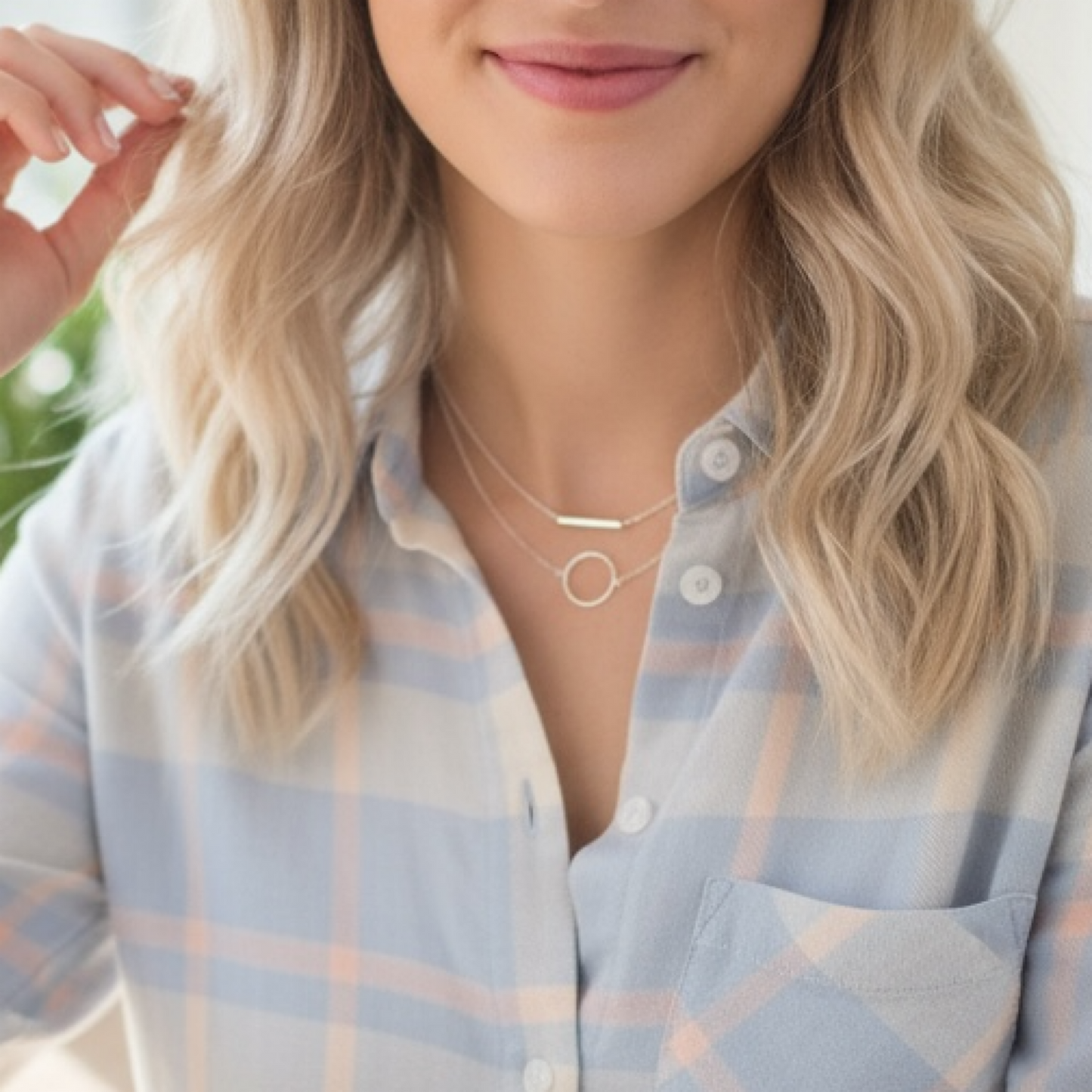 Silver choker Necklace