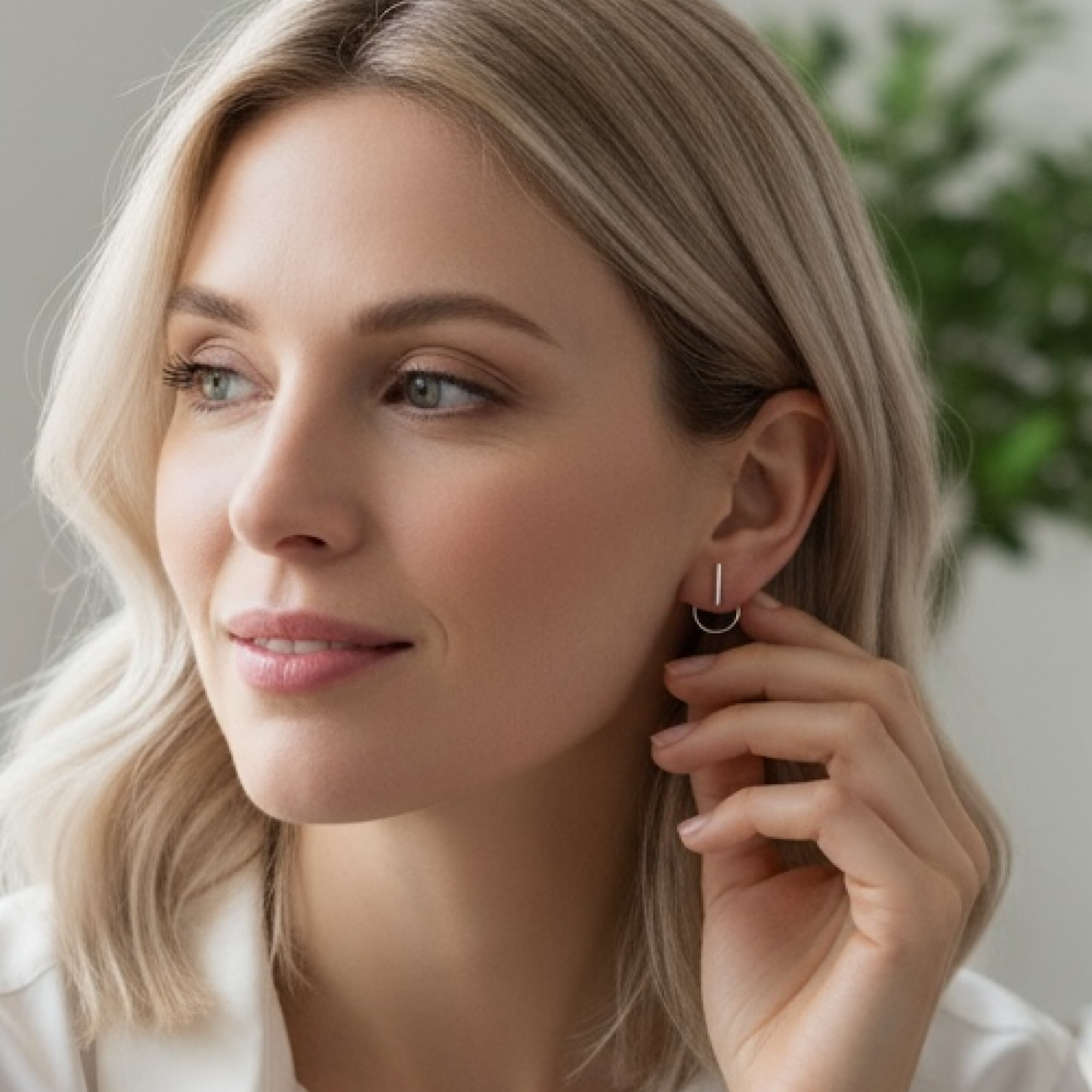 Silver Ear jacket Earrings