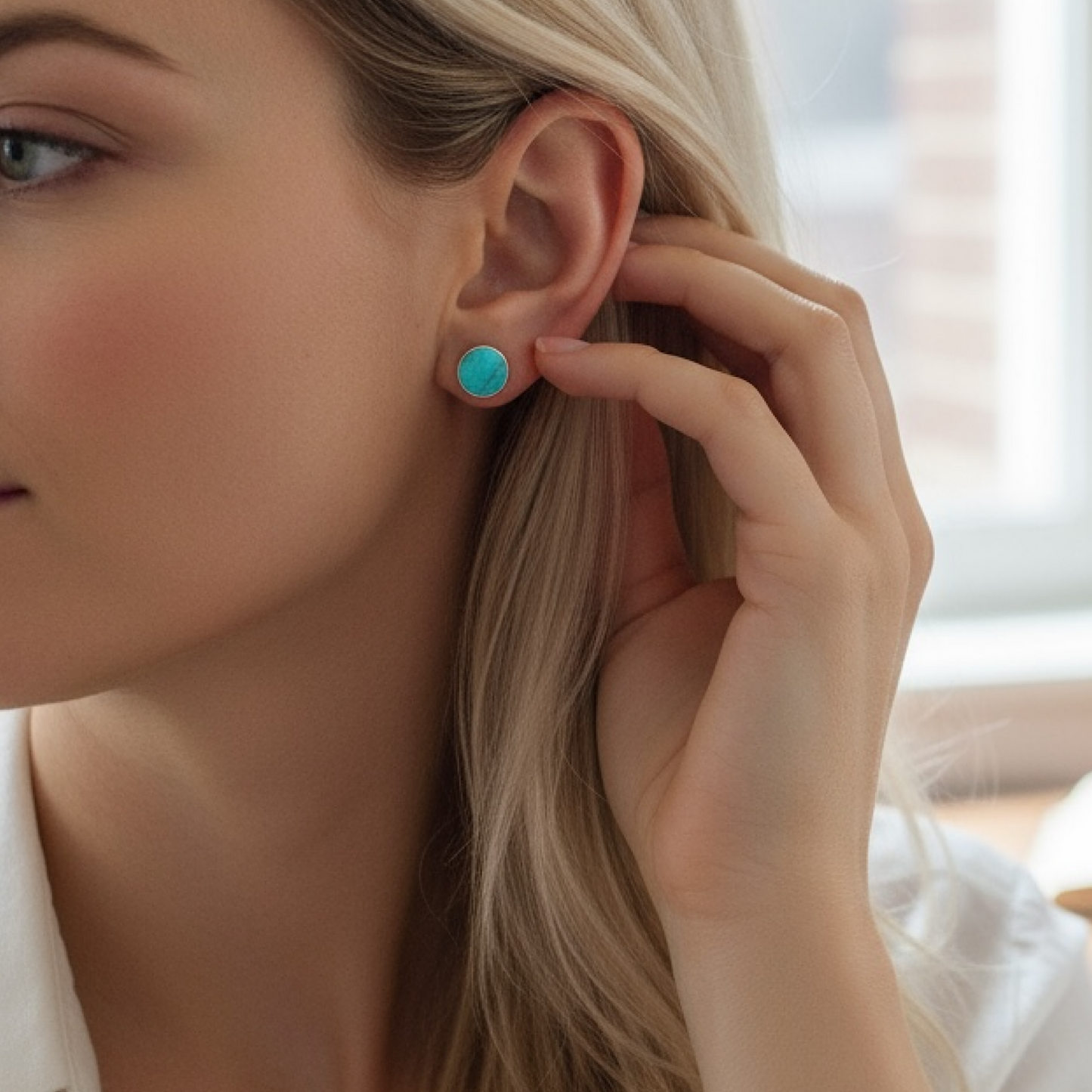 Silver Turquoise studs