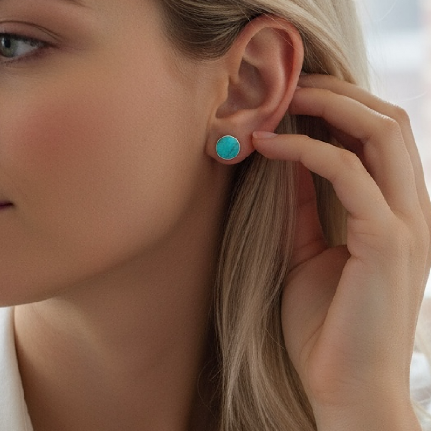 Silver Turquoise studs