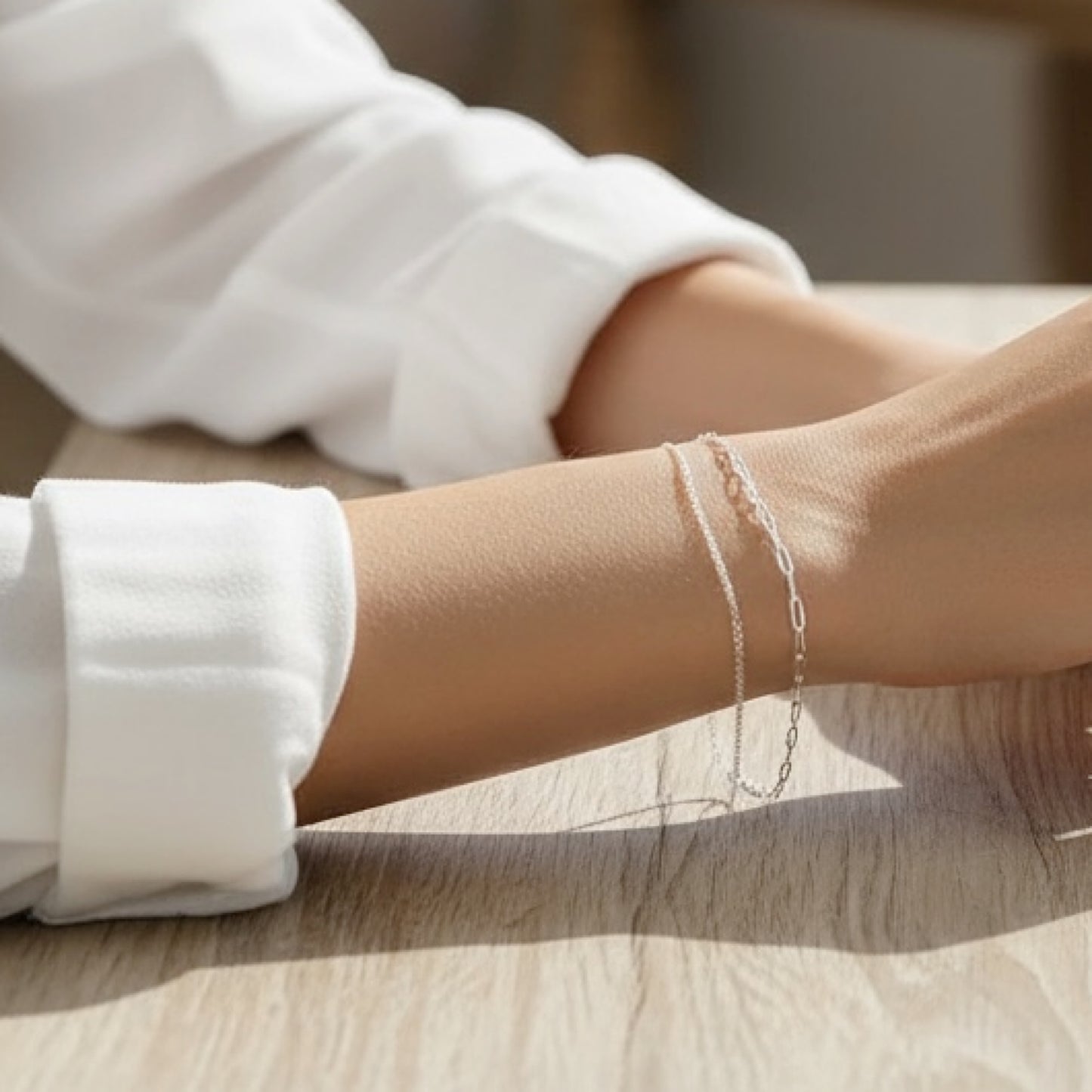 Silver Dainty Chain Bracelet