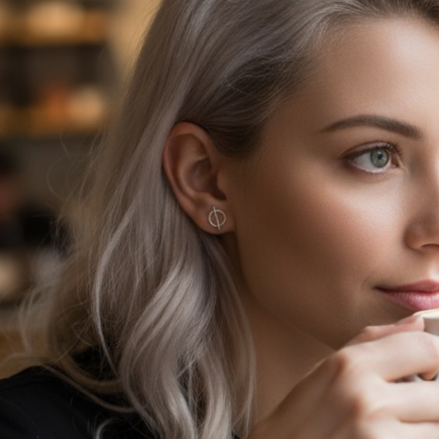 Silver Best Friend Stud earrings