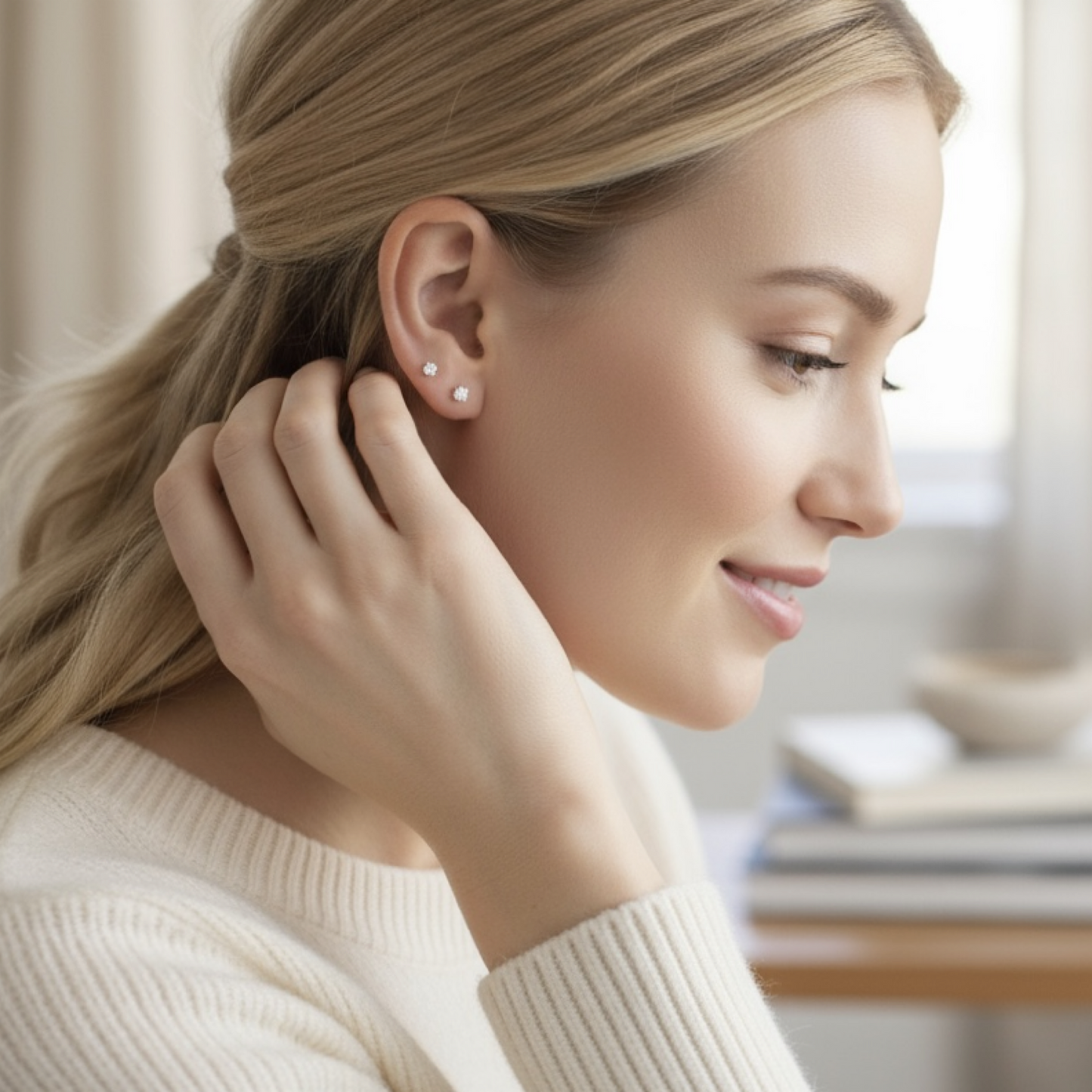 Silver stud Earrings