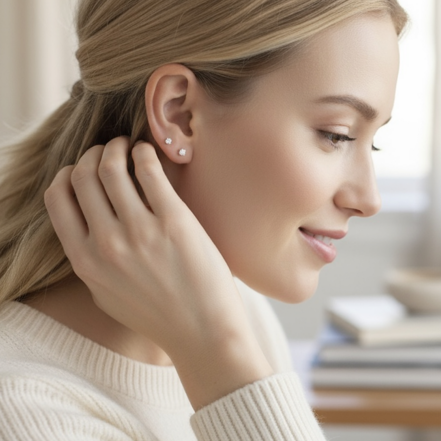 Silver stud Earrings