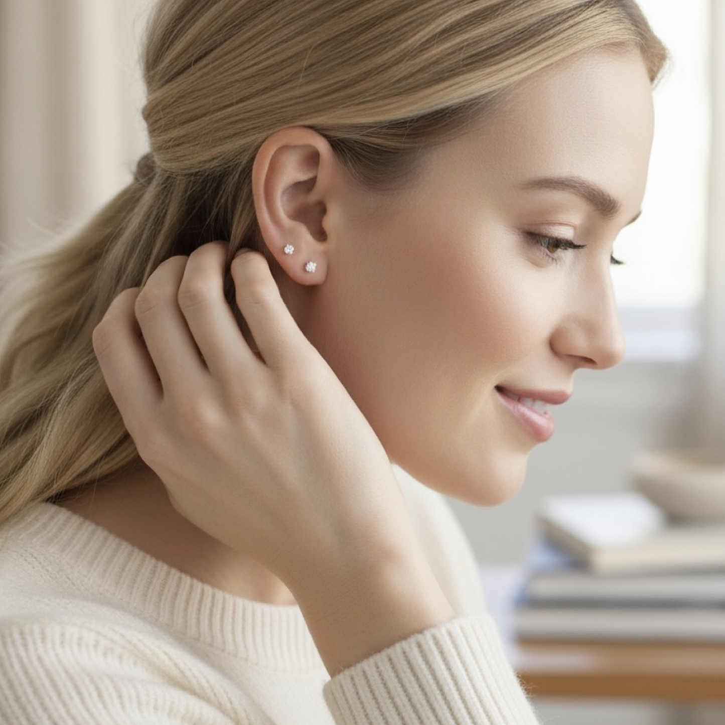 Silver stud Earrings