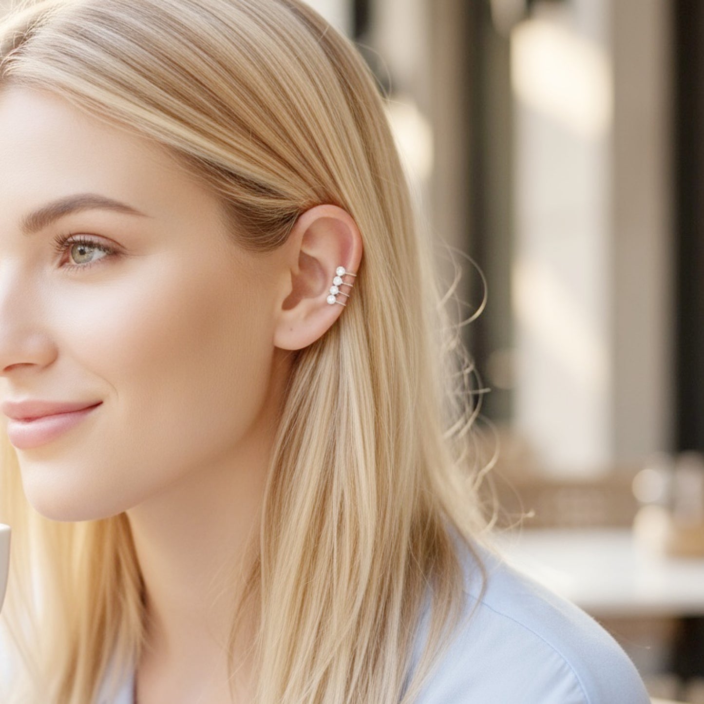 Silver Ear Cuff Earring
