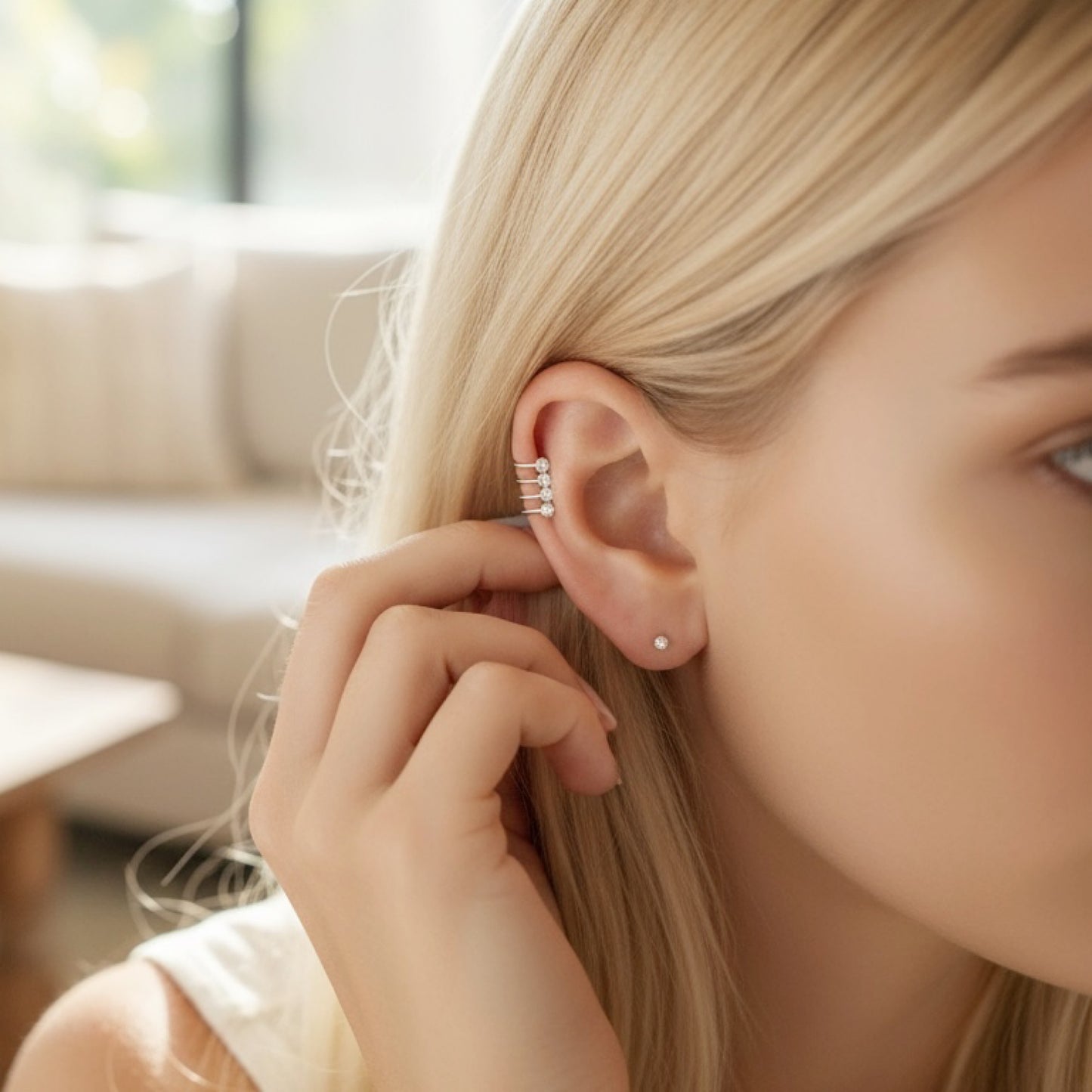 Silver Ear Cuff Earring