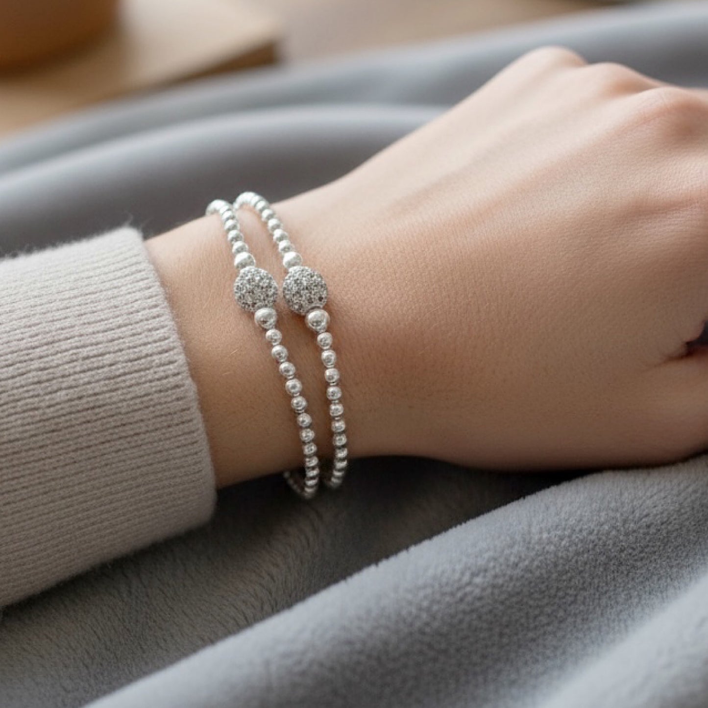 Sterling silver beaded Bracelet