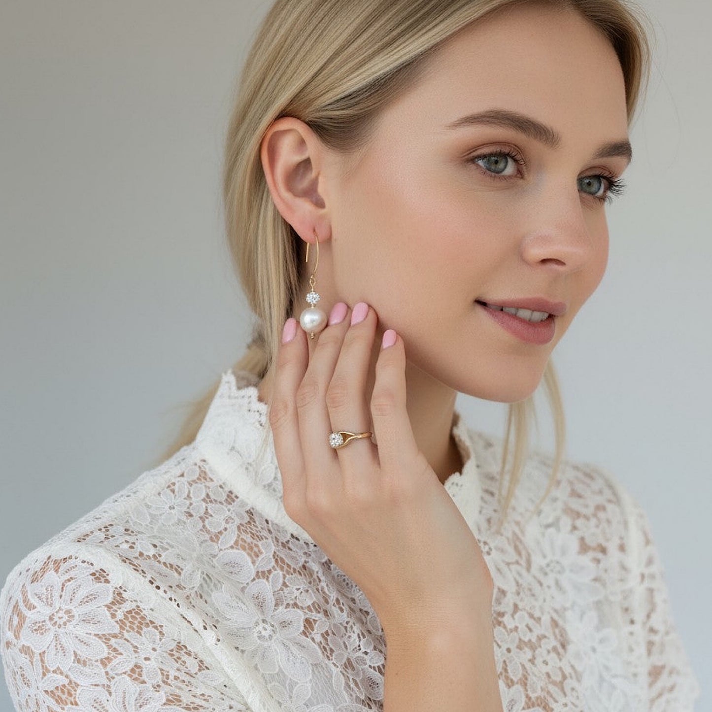 Gold Crystal Wedding earrings