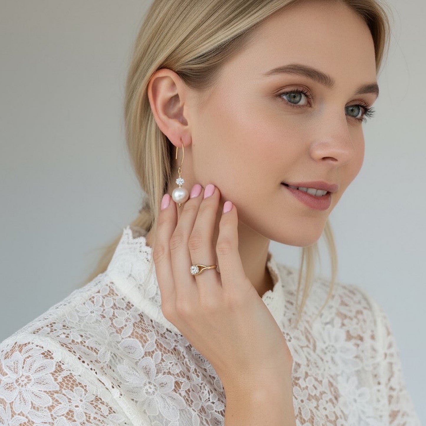 Gold Crystal Wedding earrings