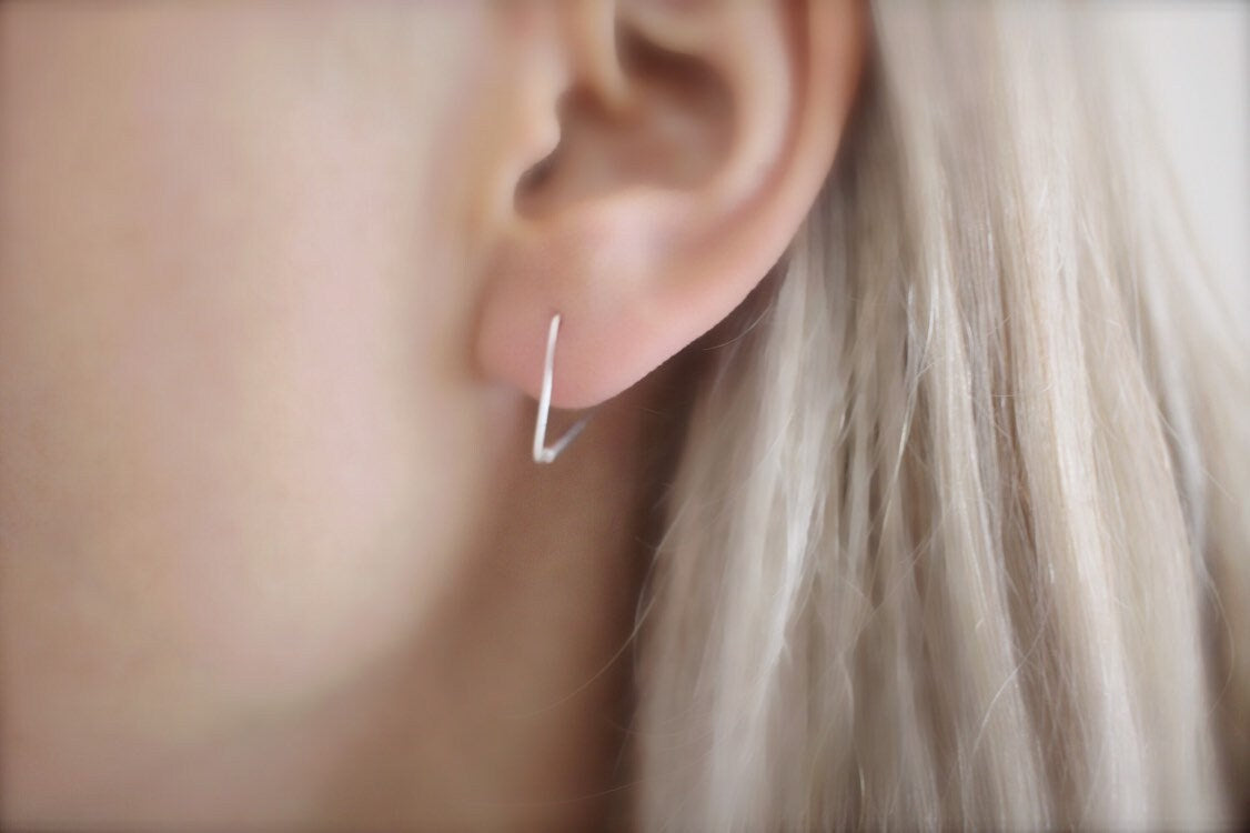 Small Silver Hoop earrings