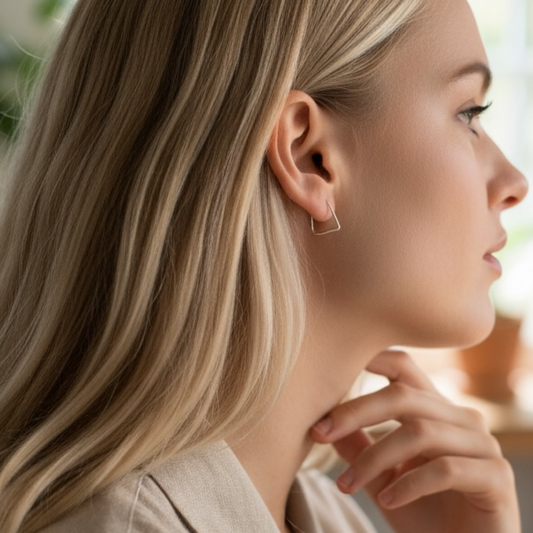 Small Silver Hoop earrings