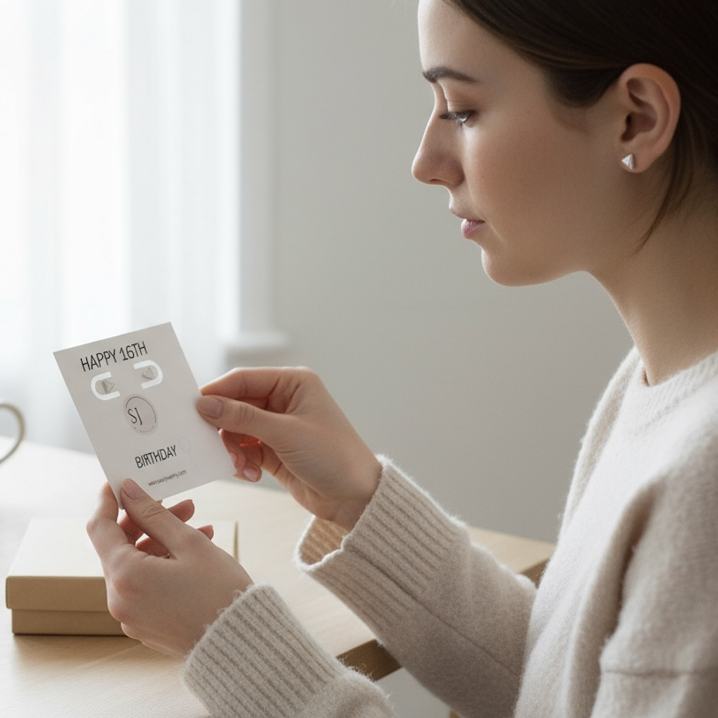 Silver Stud Earrings 16th BDAY