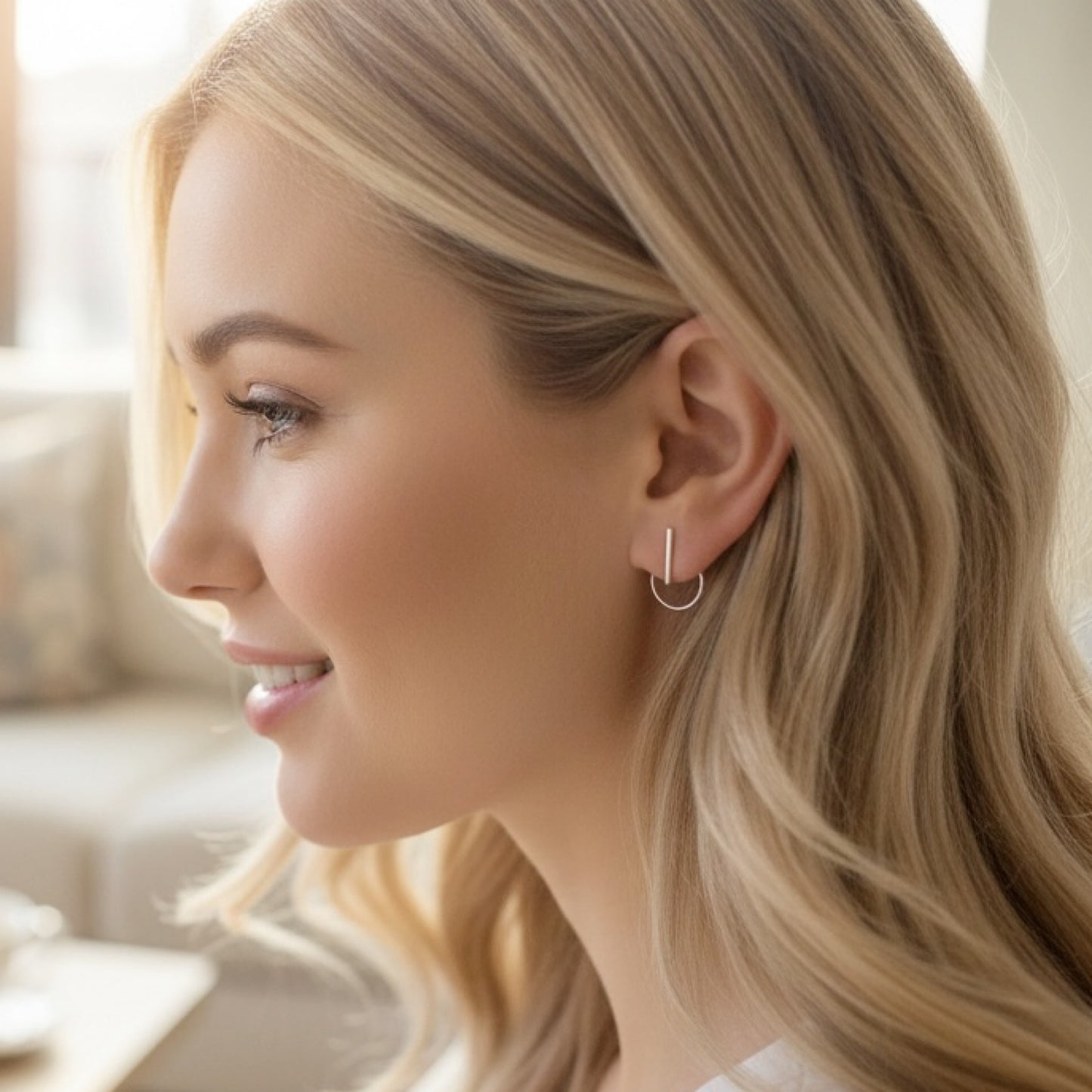 Silver Ear jacket Earrings