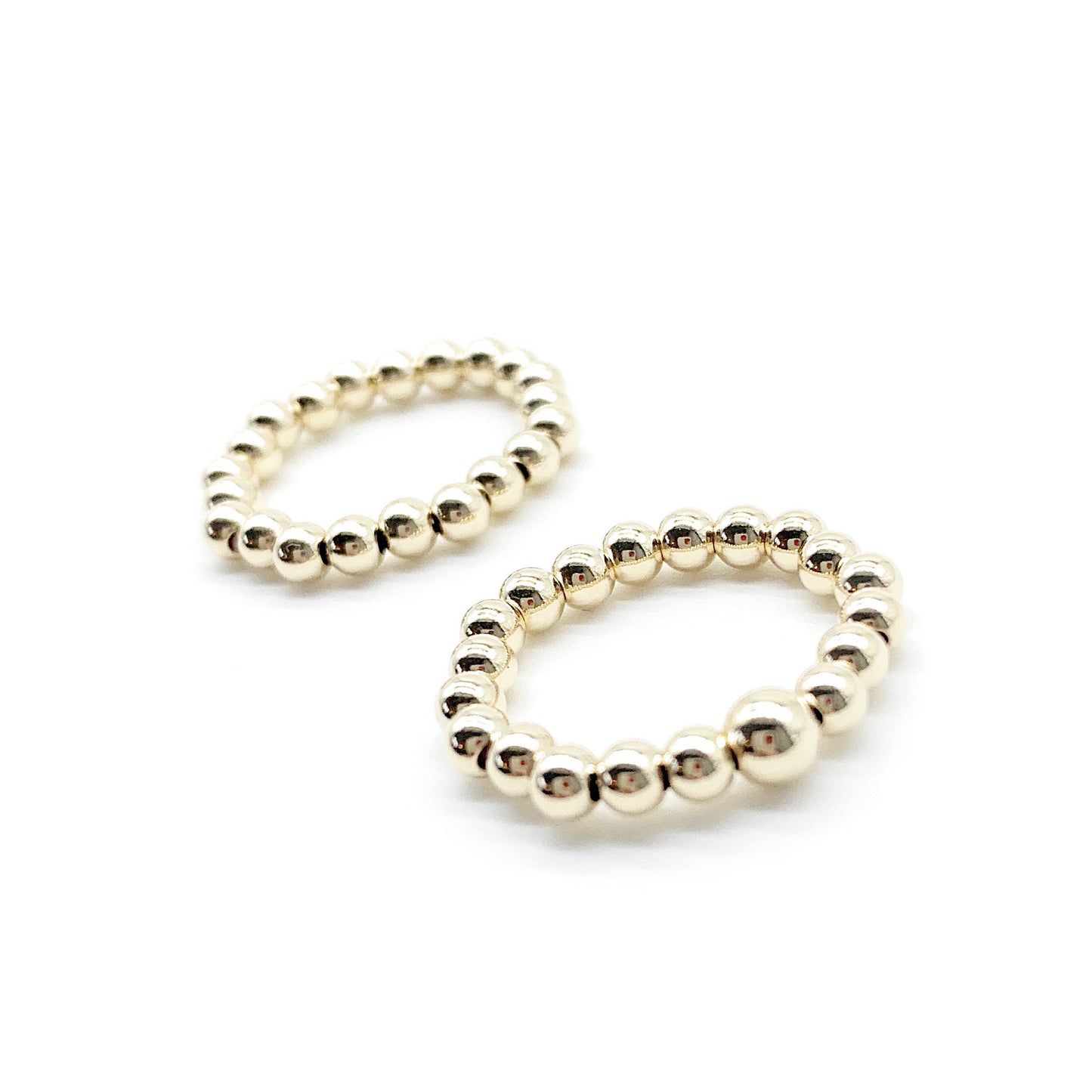 Gold Beaded Stretch Ring