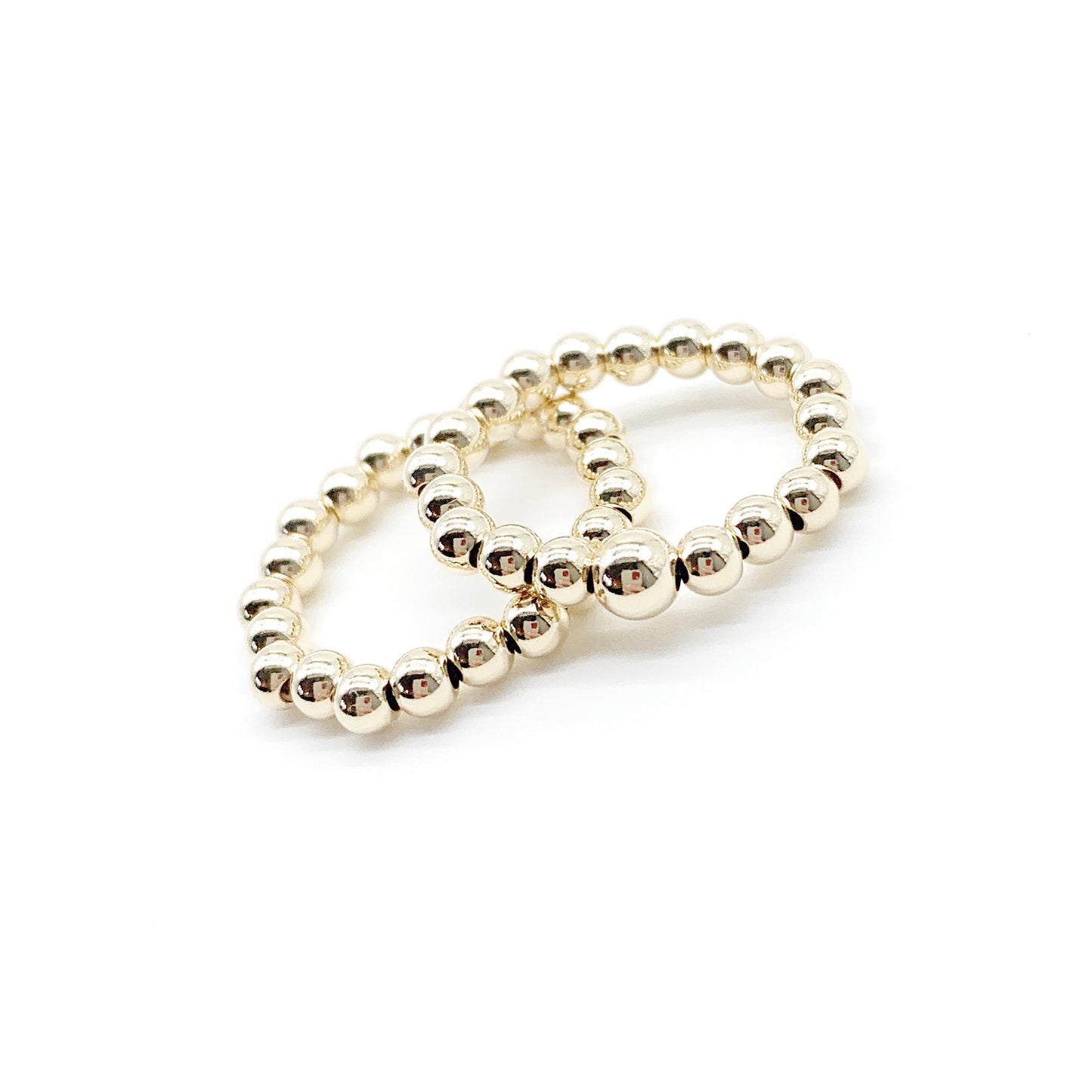 Gold Beaded Stretch Ring