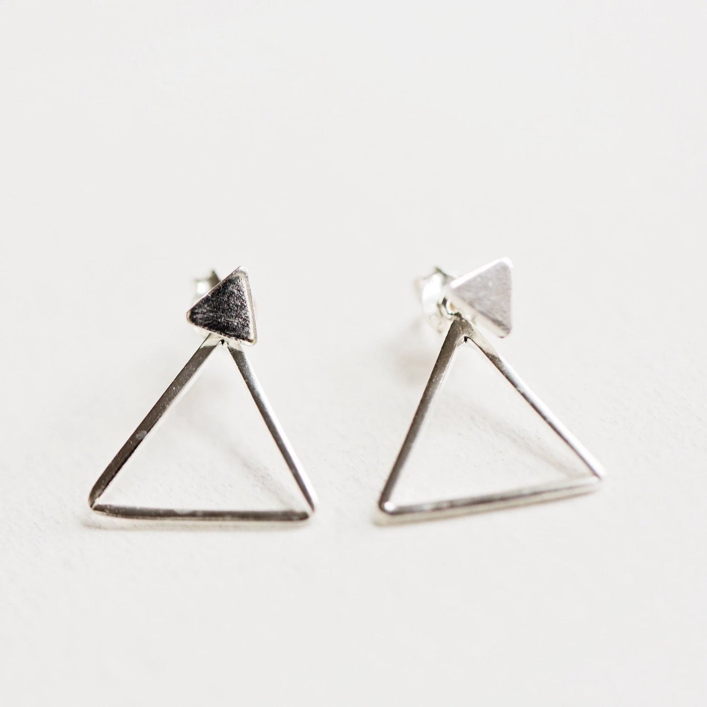 Silver Ear jacket Earrings