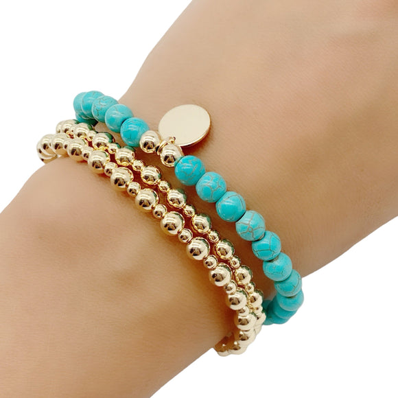 Turquoise gold  bracelet