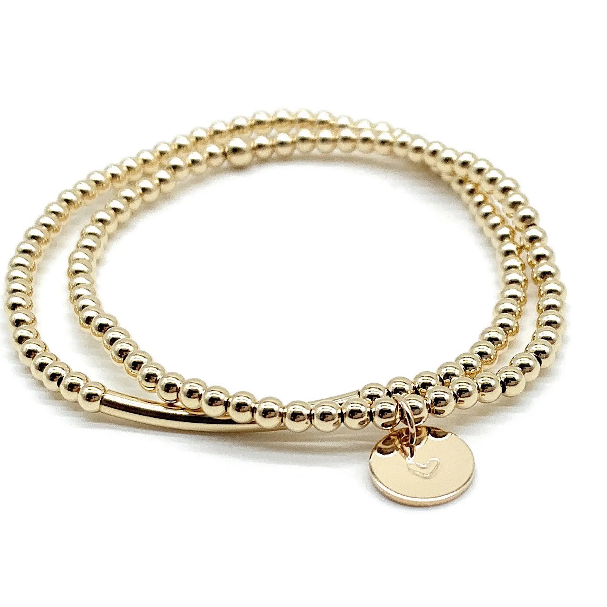 Gold heart bracelet Savi Jewelry