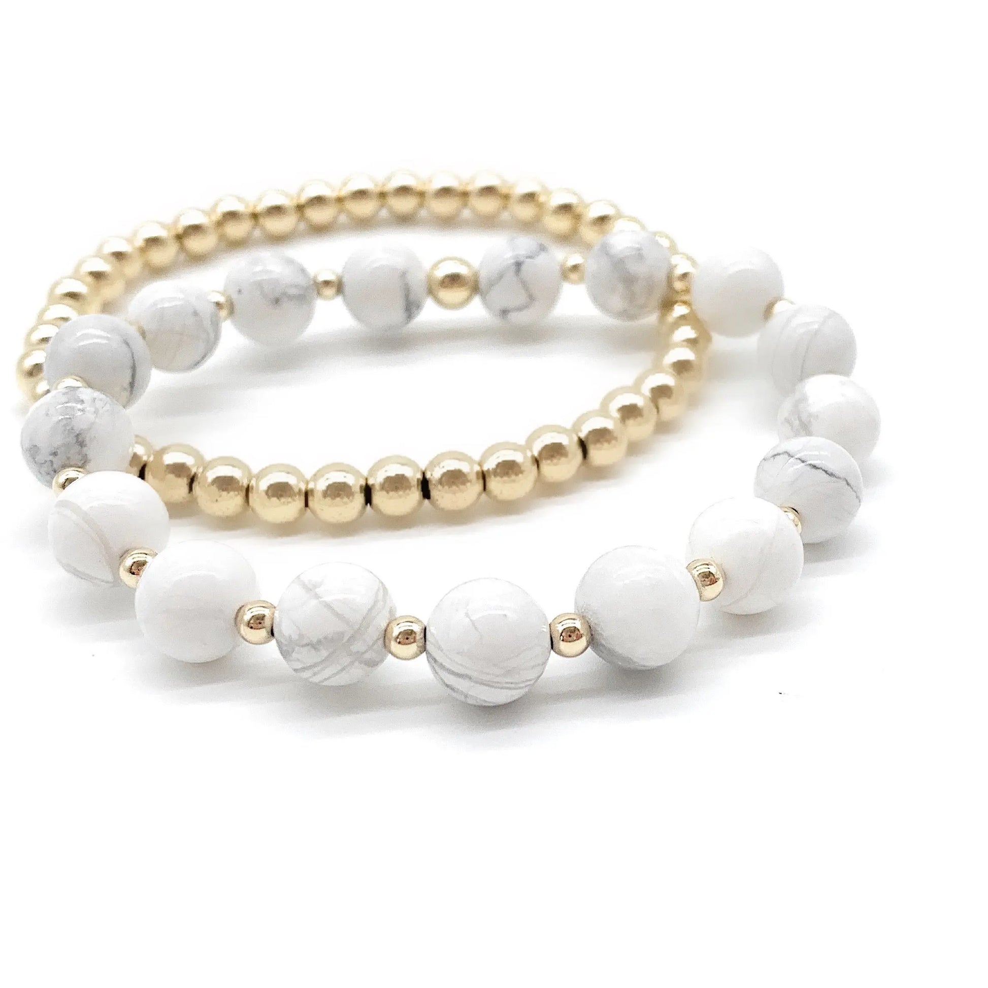 Gold beaded Gemstone Bracelet Savi Jewelry