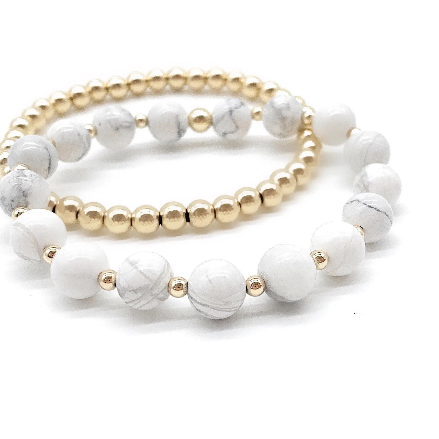 Gold beaded Gemstone Bracelet Savi Jewelry