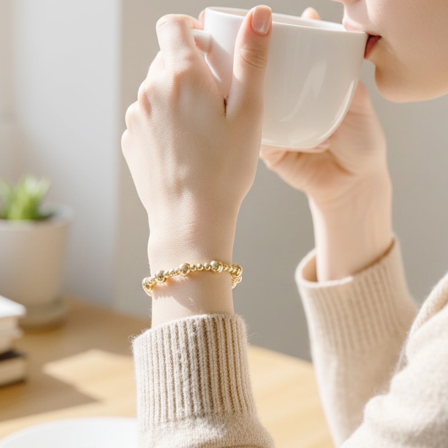 Gold beaded Bracelet • Best Seller