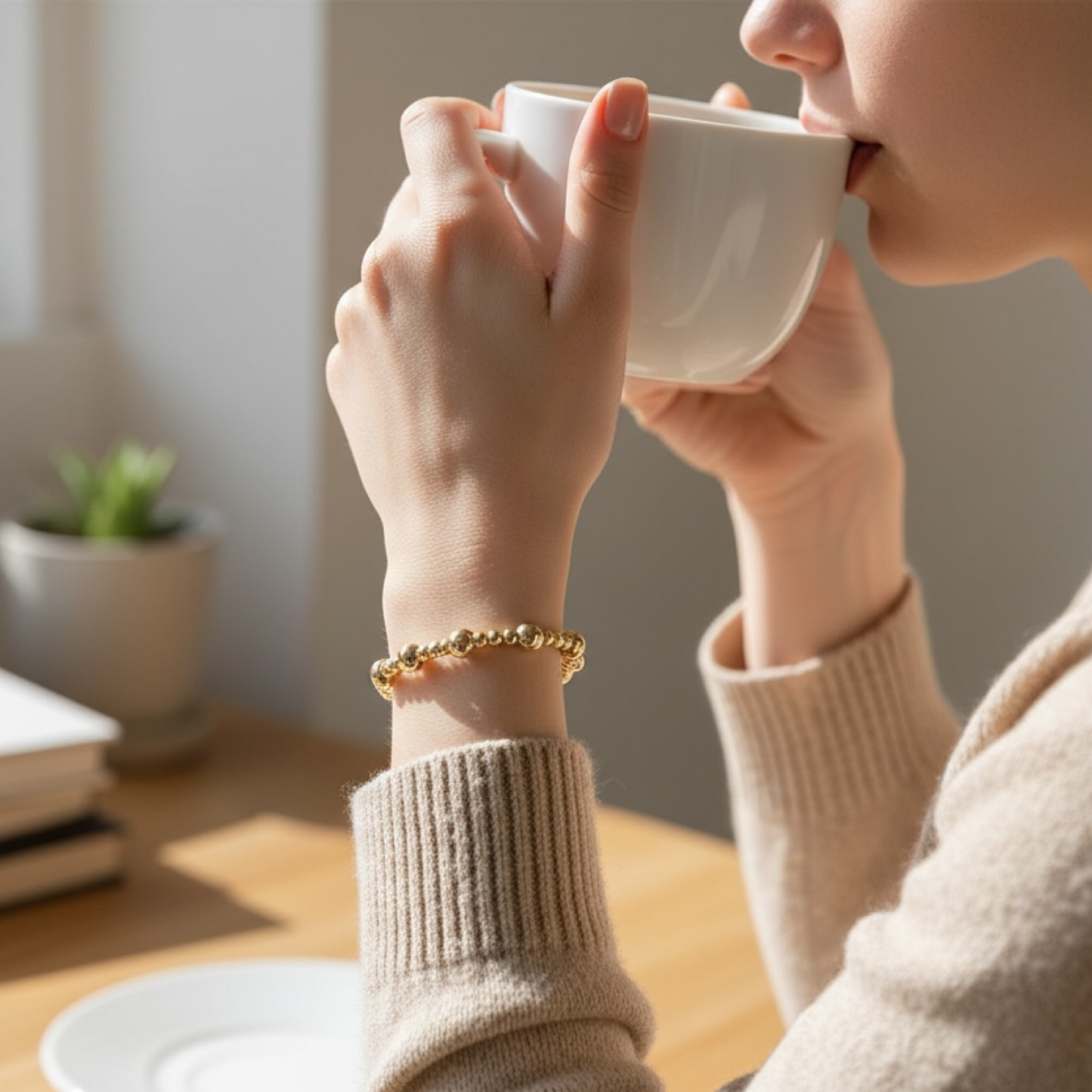 Gold beaded Bracelet • Best Seller