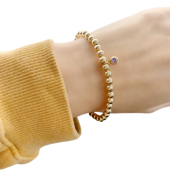 Gold Birthstone bracelet