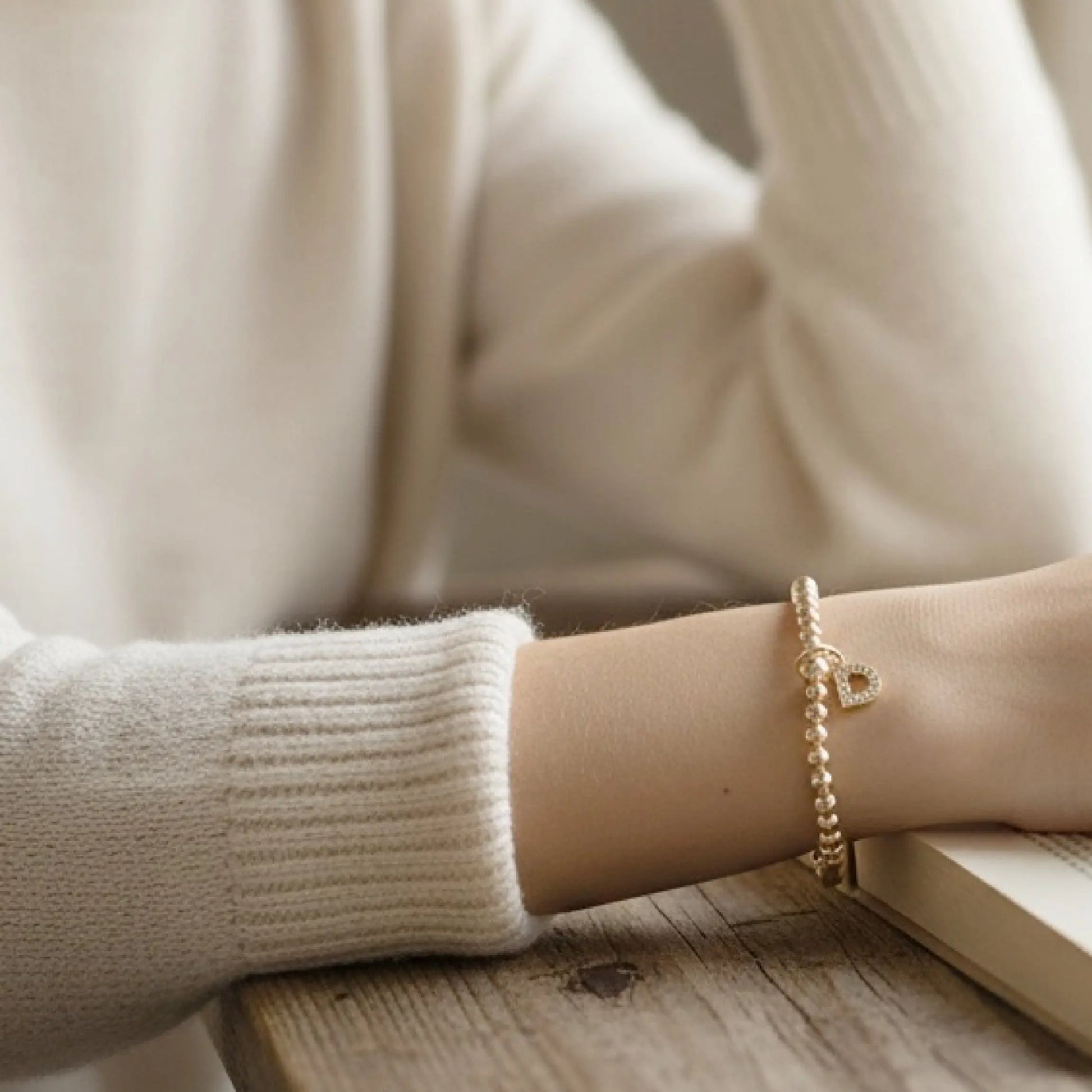 Gold beaded bracelet Savi Jewelry