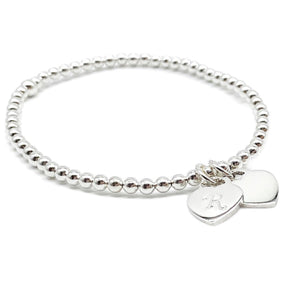 Silver initial bracelet
